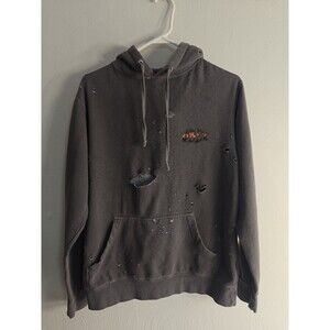 OBEY Propaganda Distressed Floral Graphic Pullover Hoodie Adult Small